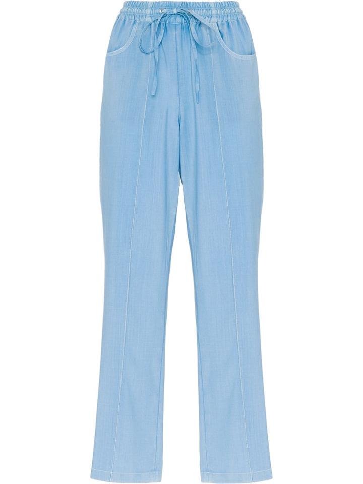 Miu Miu Drawstring Trousers - Blue