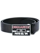 Dsquared2 Phys Ed Buckle Belt, Men's, Size: 100, Black, Zamak/leather