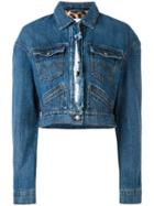 Magda Butrym - Denim Jacket - Women - Silk/cotton - 34, Blue, Silk/cotton