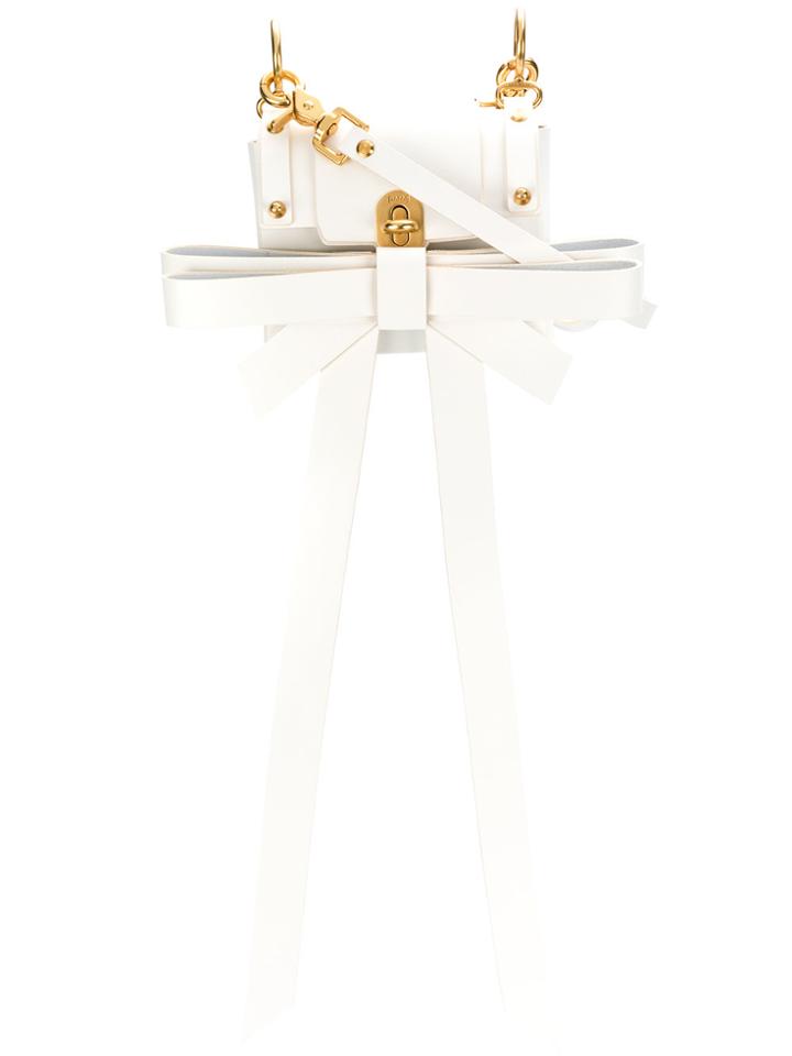 Niels Peeraer 3pm Ribbon Handbag - White