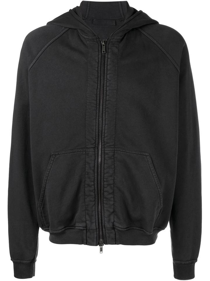 Haider Ackermann Zipped Up Hoodie, Men's, Size: Large, Grey, Cotton