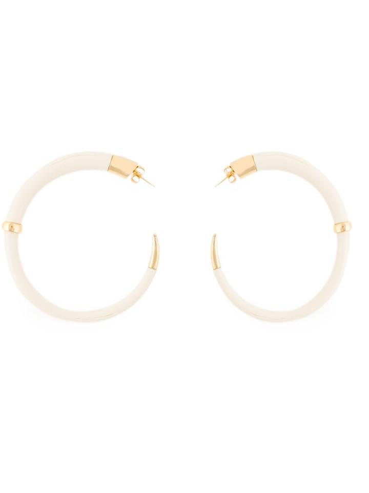 Aurelie Bidermann Caftan Moon Hoop Earrings - Nude & Neutrals