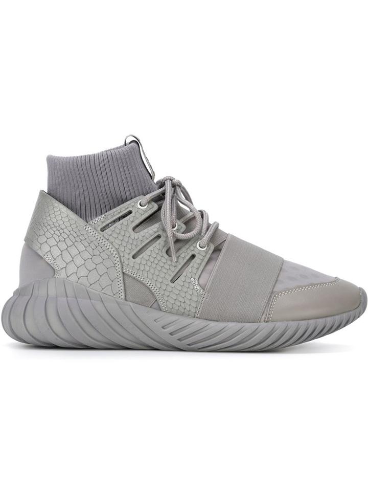 Adidas Originals Tubular Doom Pack Sneakers, Adult Unisex, Size: 44.5, Grey, Cotton/leather/elastodiene/rubber