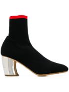 Proenza Schouler High Heel Knit Sock Boot - Black