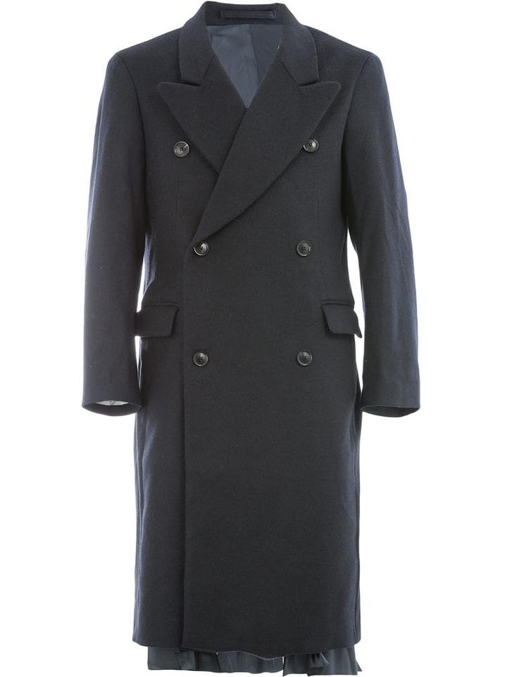 Hed Mayner Double Breasted Coat - Blue