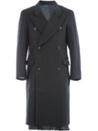 Hed Mayner Double Breasted Coat - Blue