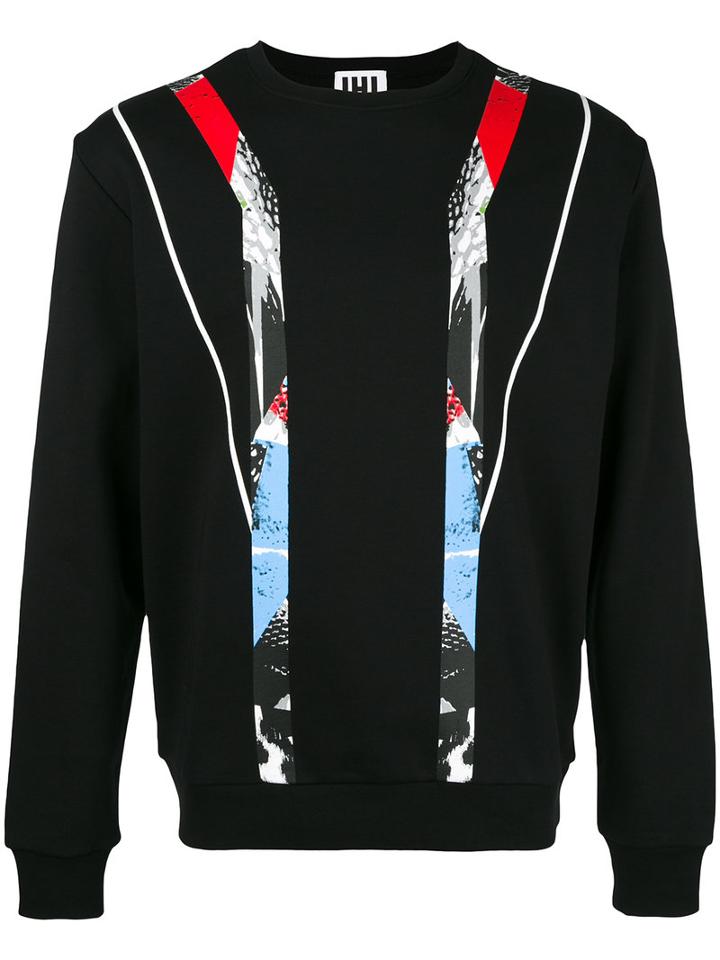 Les Hommes Urban - Geometric Print Sweatshirt - Men - Cotton - S, Black, Cotton