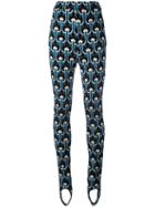 Marni - Embroidered Leggings - Women - Cotton/polyamide/viscose - 42, Blue, Cotton/polyamide/viscose