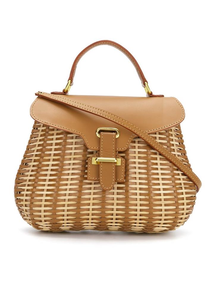Serpui Straw Crossbody Bag, Women's, Nude/neutrals