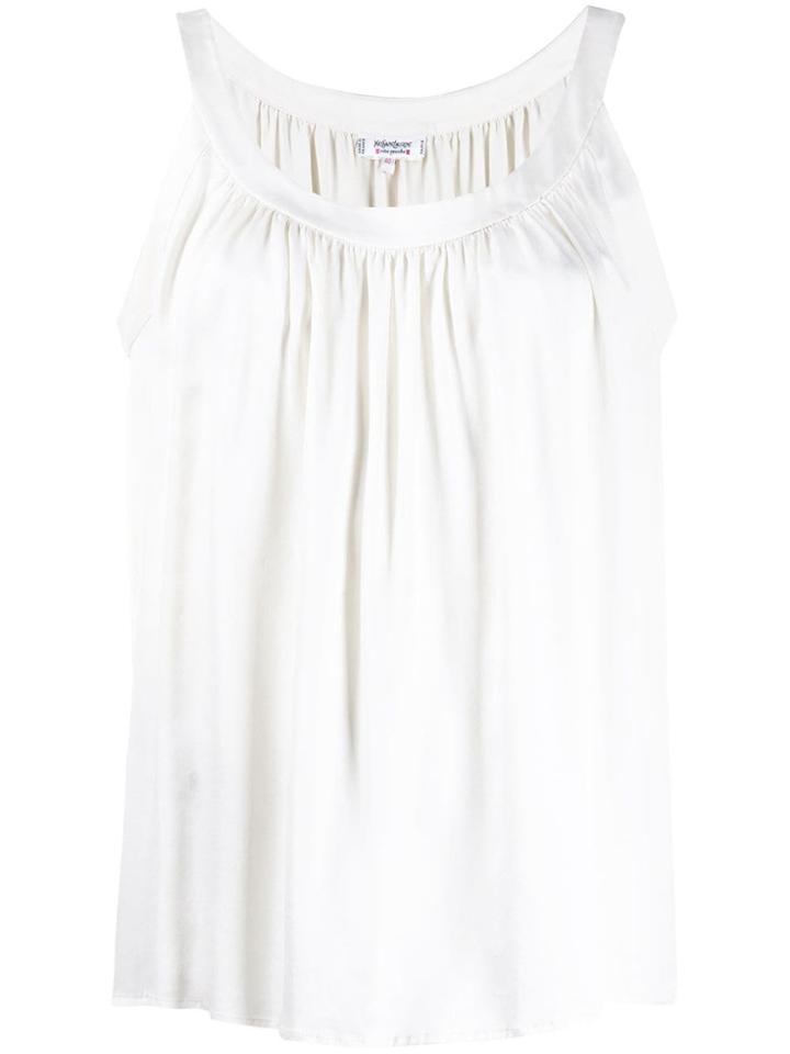 Yves Saint Laurent Vintage 1970's Pleated Top - Neutrals