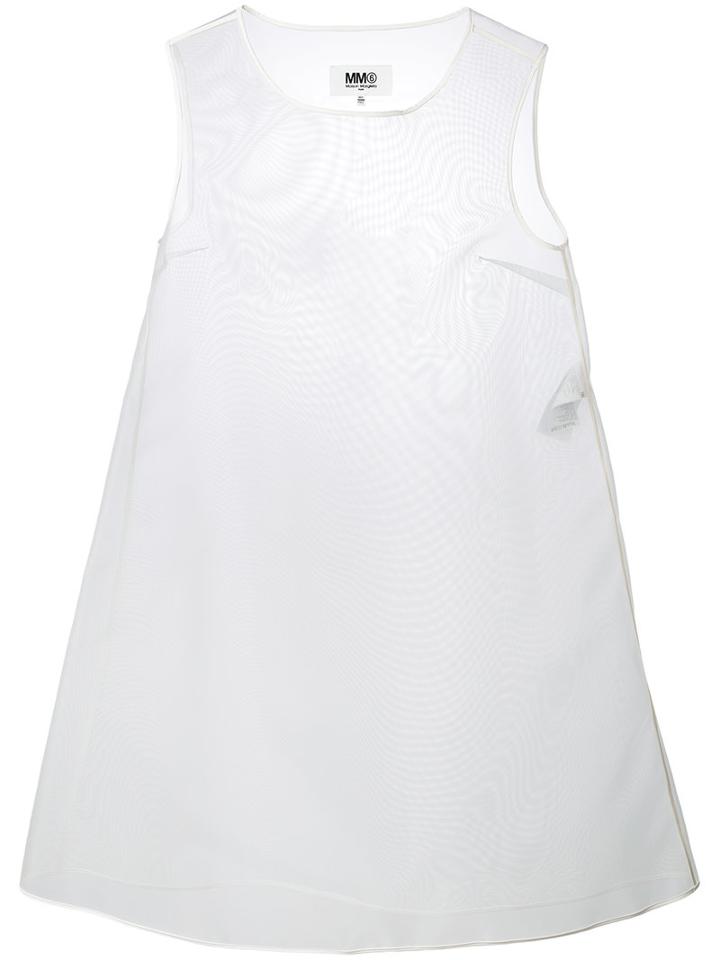 Mm6 Maison Margiela - Transparent Rigid Dress - Women - Polyamide - 42, White, Polyamide