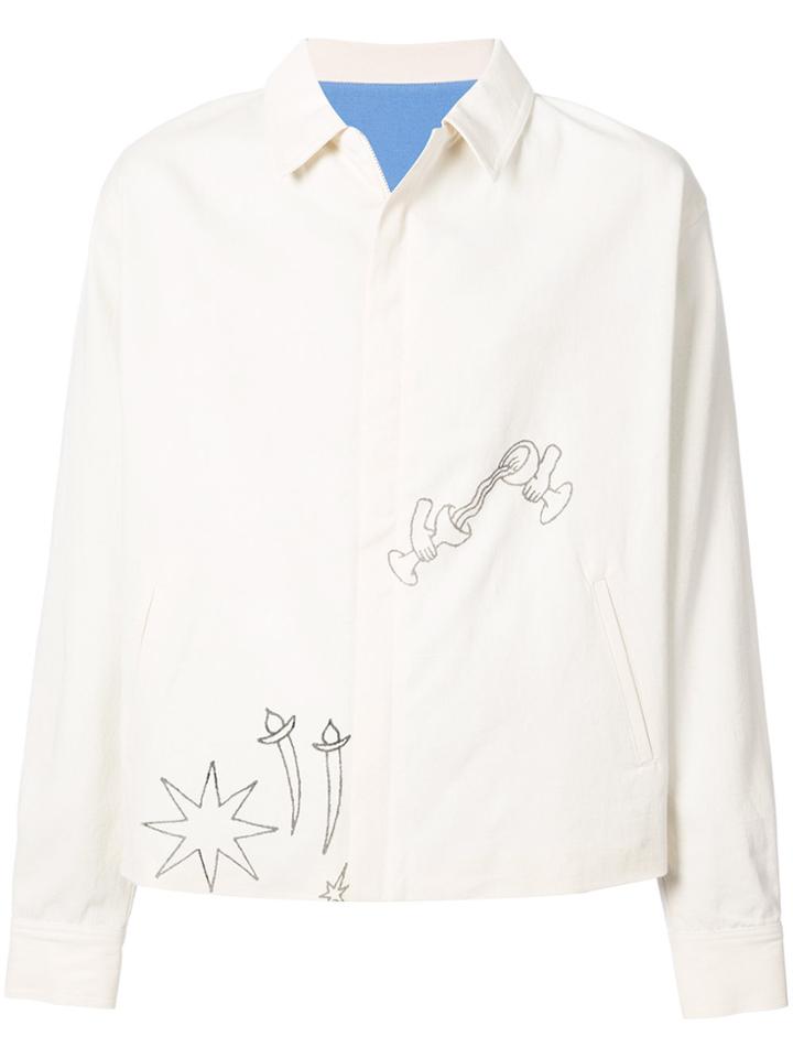 The Elder Statesman Zipped Jacket - White