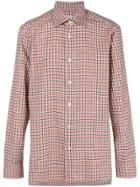 Kiton Checked Button Shirt - Yellow & Orange