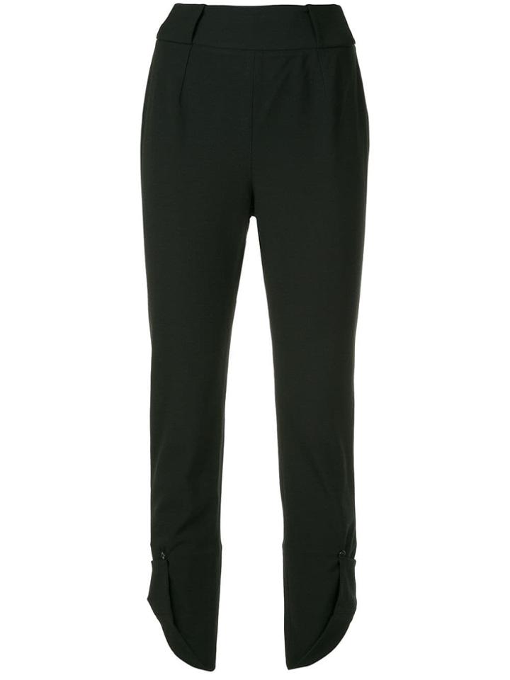 Kitx Wrap Style Cropped Trousers - Black