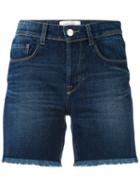 Denim Frayed Shorts - Women - Cotton - 25, Blue, Cotton, Each X Other