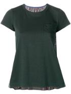 Sacai Contrasting Back T-shirt - Green