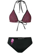 Fendi Pop Karlito Print Triangle Bikini - Black