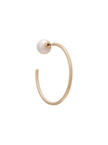 Bijou R.i 'ex' Small Hoop Pierce Earrings, Women's, Metallic