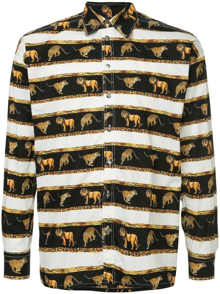 Versace Pre-owned Wild Cat Printed Shirt - Multicolour