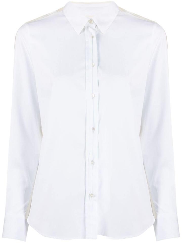 Golden Goose Long Sleeves Paneled Shirt - White