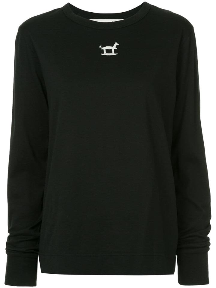 Tu Es Mon Trésor Rocking Horse Long Sleeve T-shirt - Black