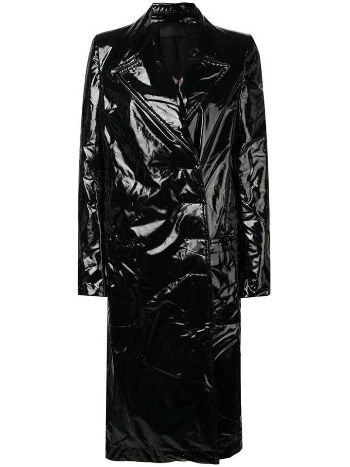 Haider Ackermann Long Pvc Coat - Black