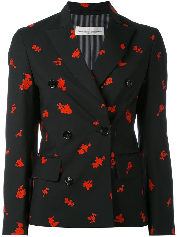 Golden Goose Deluxe Brand - Printed Blazer - Women - Polyester/acetate/virgin Wool - M, Black, Polyester/acetate/virgin Wool