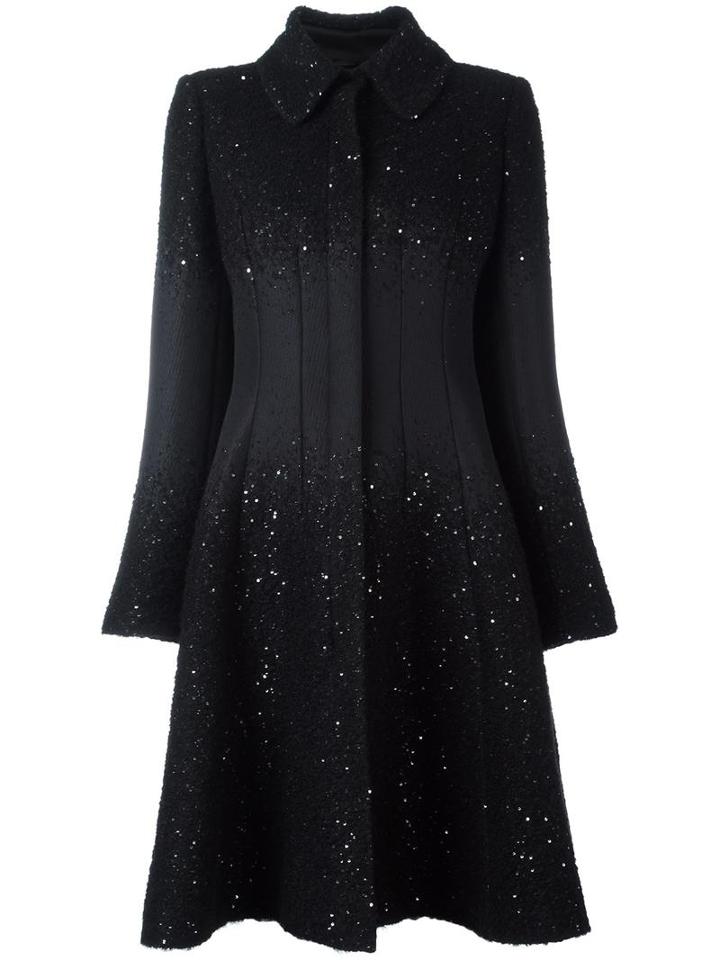 Talbot Runhof 'lucia' Coat, Women's, Size: 38, Black, Polyester/alpaca/polyamide/cupro