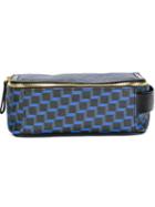 Pierre Hardy Cube Wash Bag, Blue, Calf Leather/polyurethane