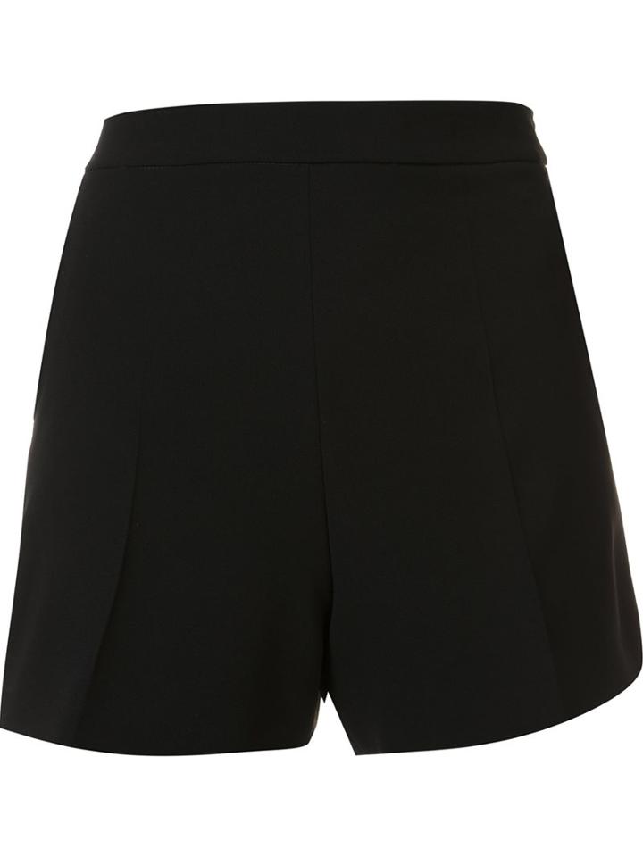 Boutique Moschino High Waisted Shorts, Women's, Size: 40, Black, Triacetate/polyester