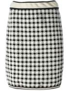 Alaïa Vintage Gingham Skirt, Women's, Size: Large, White