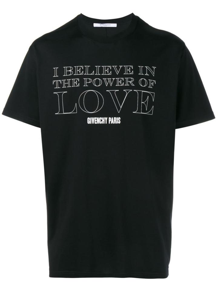 Givenchy Power Of Love Short Sleeve T-shirt, Men's, Size: Small, Black, Cotton