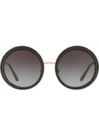 Dolce & Gabbana Eyewear Ridged Round Sunglasses - Black