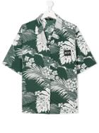 No21 Kids Teen Tropical Print Shirt - Green