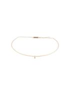 Zoë Chicco 14kt Yellow Gold Single Bezel Dangling Diamond Collar