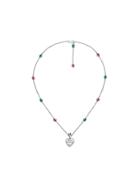 Gucci Blind For Love Necklace In Silver - Metallic