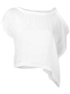 Ann Demeulemeester - Cut-out Asymmetric Top - Women - Cotton/linen/flax - 38, White, Cotton/linen/flax
