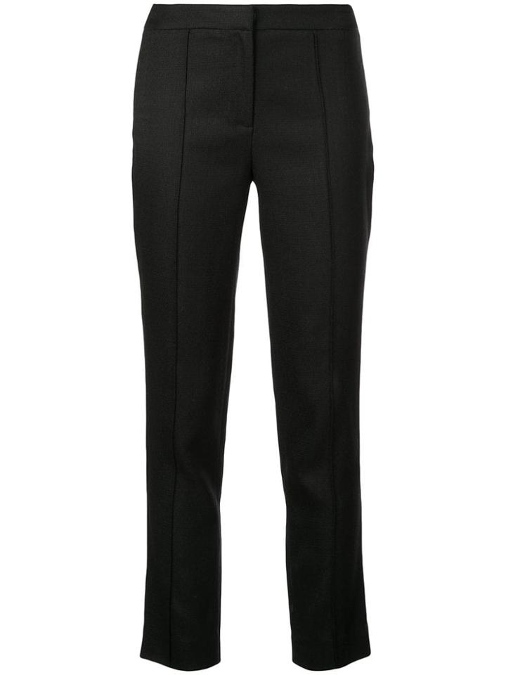 Adam Lippes Cropped Cigarette Trousers - Black