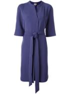 Armani Collezioni Wrap Dress, Women's, Size: 46, Blue, Polyester