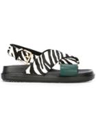 Marni 'fussbett' Zebra Sandals