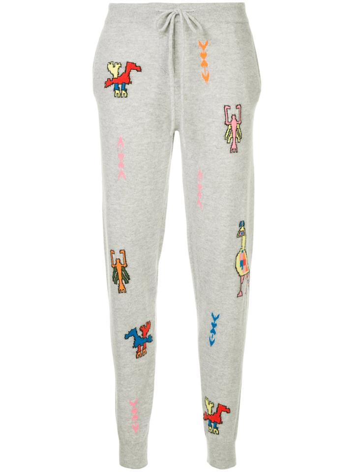 Chinti & Parker Intarsia Pattern Jogging Bottoms - Grey