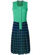 Lanvin Vintage Plaid Skirt Dress - Green