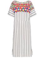 All Things Mochi Idania Embroidered Kaftan - Nude & Neutrals