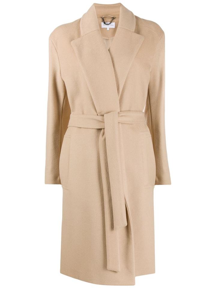 Patrizia Pepe Belted Robe Coat - Neutrals