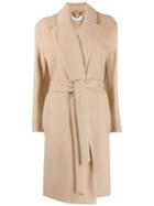 Patrizia Pepe Belted Robe Coat - Neutrals