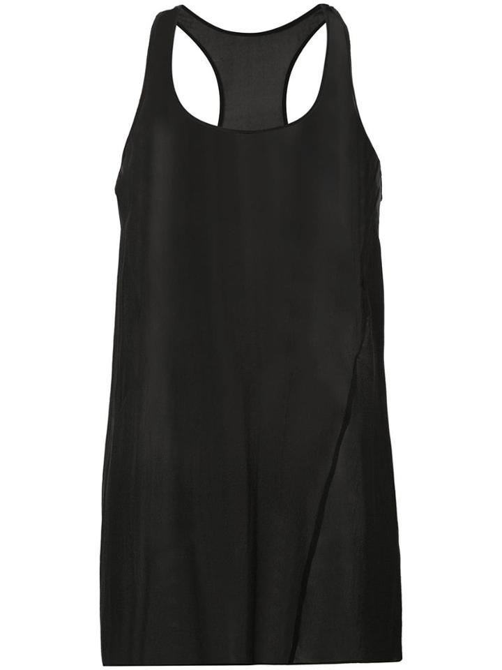 Uma Wang Oversized Silk Tank Top - Black