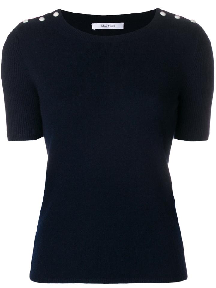Max Mara Half Sleeve Sweater - Blue