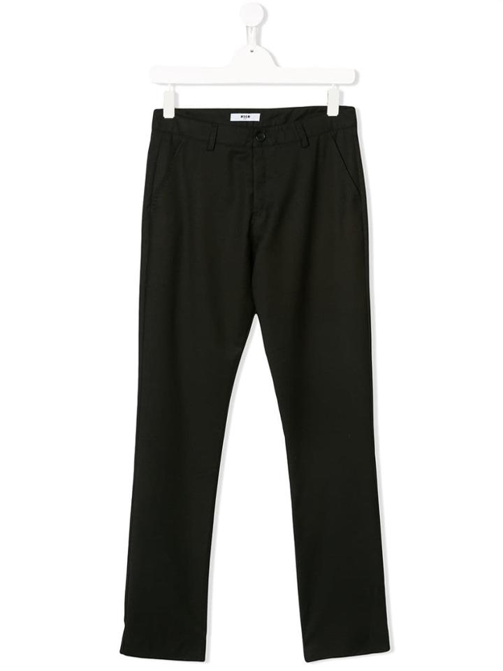 Msgm Kids Teen Classic Chinos - Black