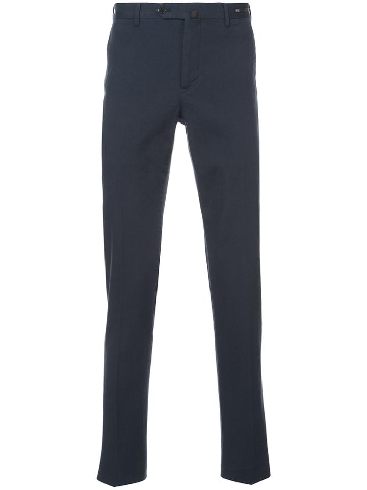 Pt01 Stretch Canvas Slim Trousers - Blue