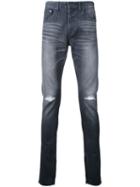 Monkey Time Distressed Skinny Jeans, Men's, Size: Medium, Grey, Cotton
